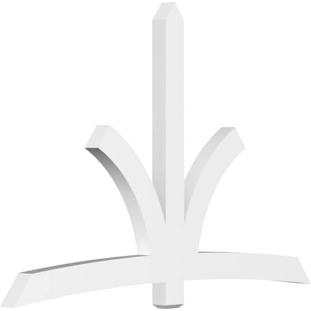 Ekena Millwork Davenport Architectural Grade PVC Gable Bracket, 96"W x 64"H x 4"D x 6"F, 16/12 Pitch GBP096X64X0406DAV00